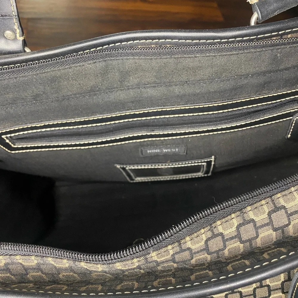 Nine West Black and Tan Laptop Bag